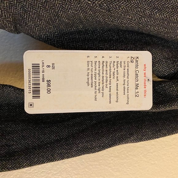 Lululemon Kanto Catch me 1/2 Zip Size 8 - Picture 7 of 7